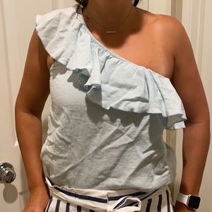 Melrose & Market XS Blue One Shoulder Too GUC
